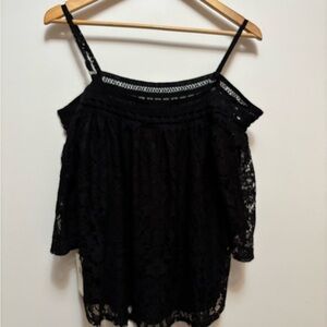 BCX Black Lace Camisole Top